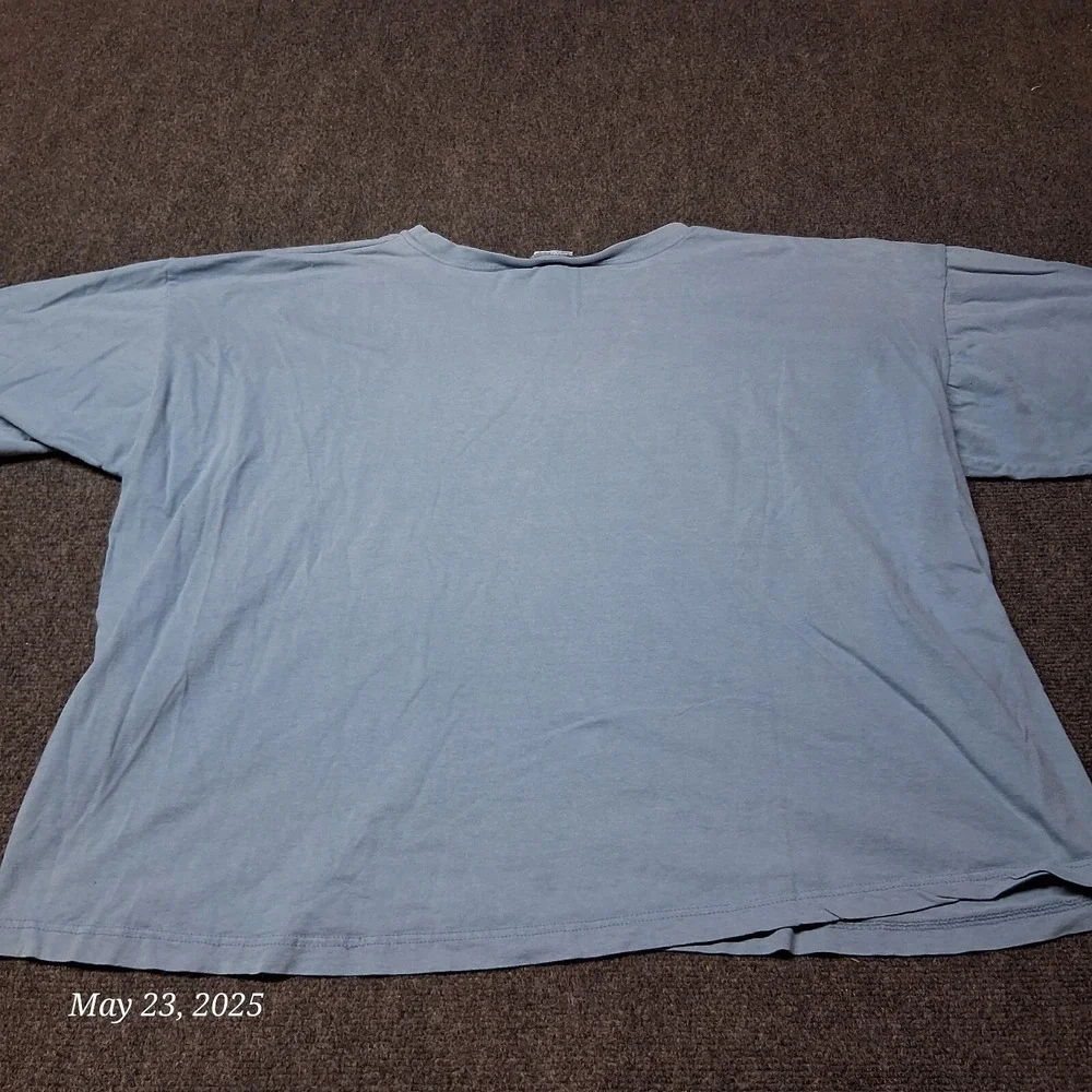 Vintage Champion Lightweight T Shirt Men Size 2XL‎ Blue Faded 90s Crew Neck - Picture 8 of 8